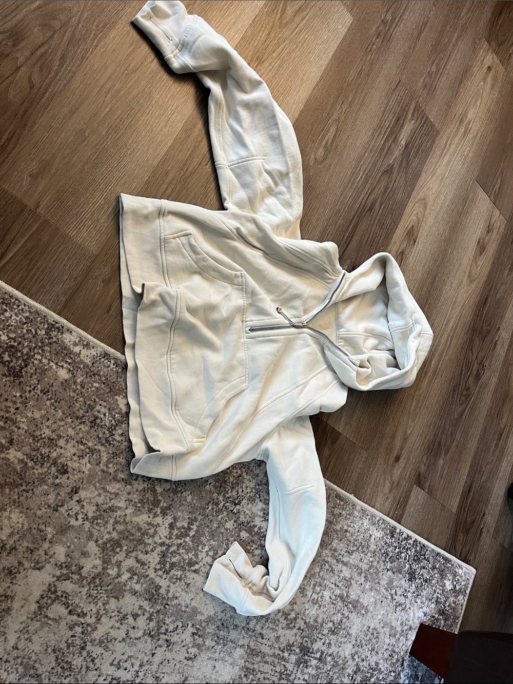 lululemon athletica Cream Teddy Half-Zip Pullover Hoodie
